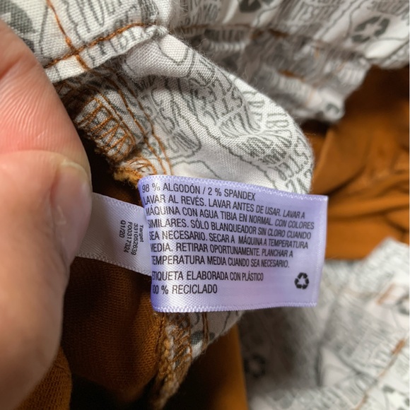 Wild Fable Shorts Womens Large Coral Orange Paper Bag Waist Recycled - Picture 6 of 10